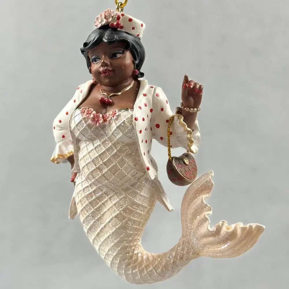 December Diamonds Cherry Blossom Mermaid Ornament 2009 #55-90706 Retired w/Box